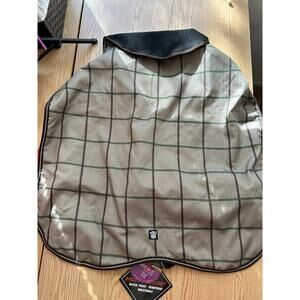 New Petrageous Fairbanks checkered dog coat Breathable WindProof Taupe black XXL